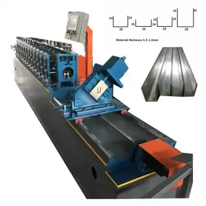 Metal U channel guide rail making machine